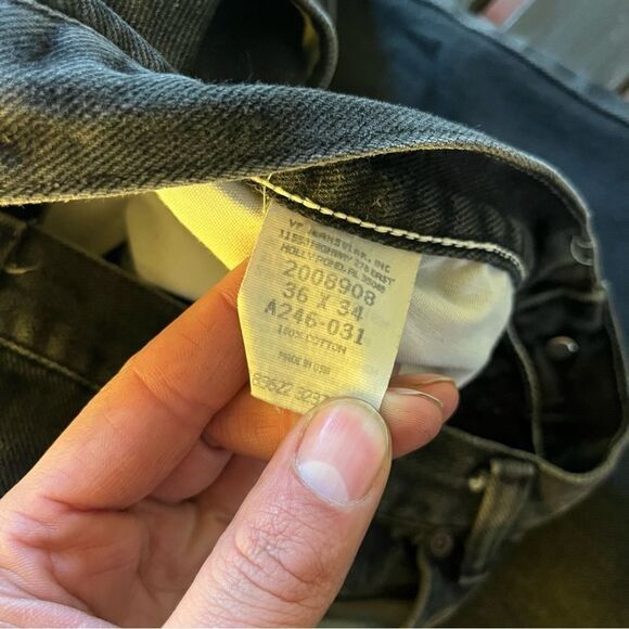 Vintage Lee Black Denim Jeans (36 x 34) (Made in USA 🇺🇸) - Picture 6 of 6